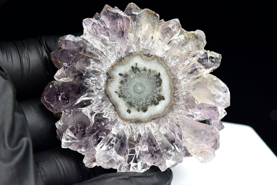 楽天市場】フラワーアメジスト スライス スタラクタイト 原石