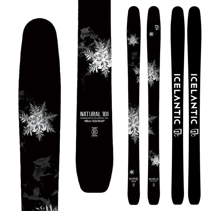 楽天市場】ICELANTIC アイスランティック スキー板 NATURAL 101 板単品