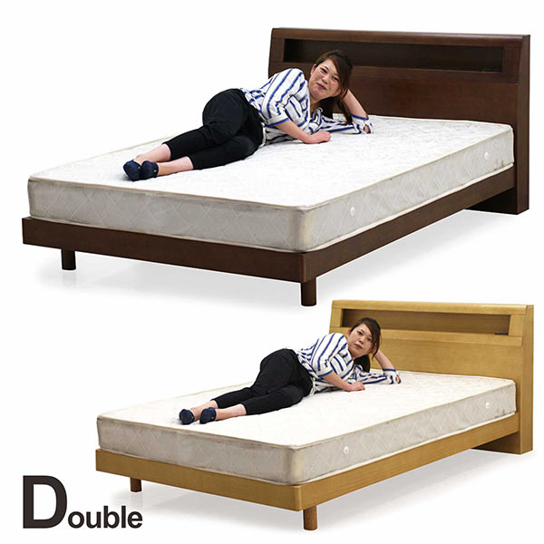 楽天市場】ダブルベッド ベッド マットレス付き 幅140cm すのこベッド