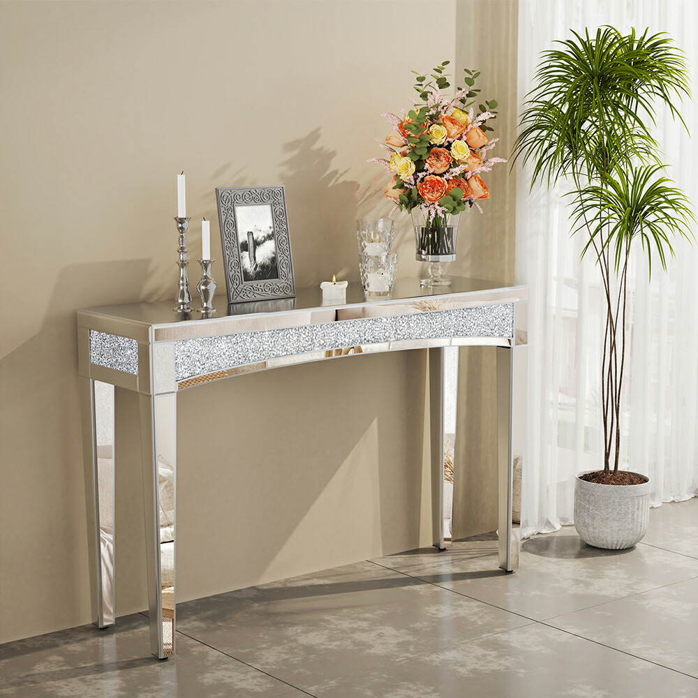 楽天市場】【在庫一掃！】FATIVO コンソールテーブル ガラス キラキラ