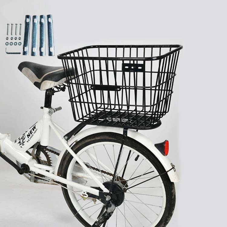 楽天市場】後ろバスケット 後ろカゴ かご 大きい 自転車 蓋つき 蓋なし