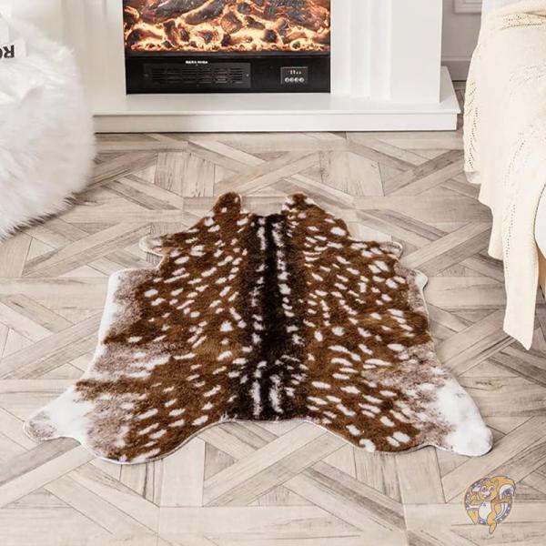 楽天市場】【最大2000円クーポン4日から】フェイク牛革ラグ アニマル
