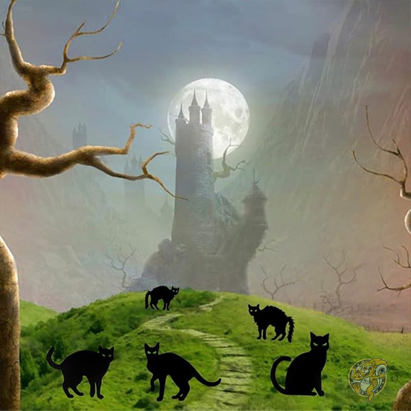 楽天市場】【クーポン配信中】黒猫 ハロウィン デコレーション 庭用