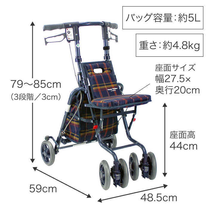 楽天市場】【期間限定特価】シルバーカー おしゃれ 座れる 折りたたみ