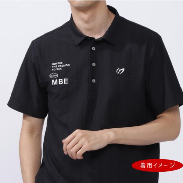 Sサイズ 新品17600円 マスターバニー サッカー地 ポロシャツ 黒 S