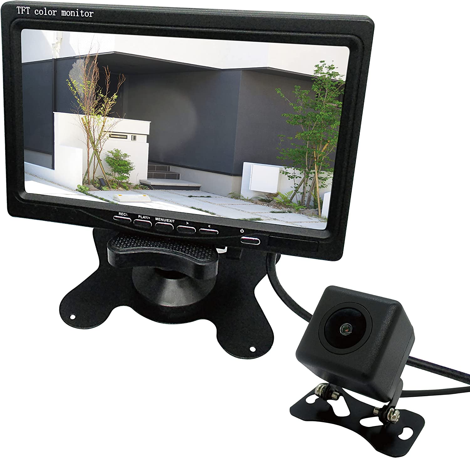 楽天市場】防犯セット 防犯カメラ 7インチモニター 貼るだけ 録画機能