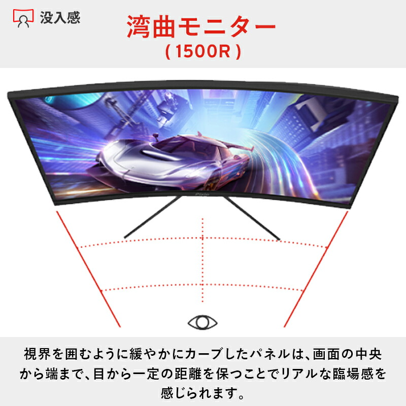 楽天市場】モニター 24インチ 湾曲モニター 165hz 144Hz対応