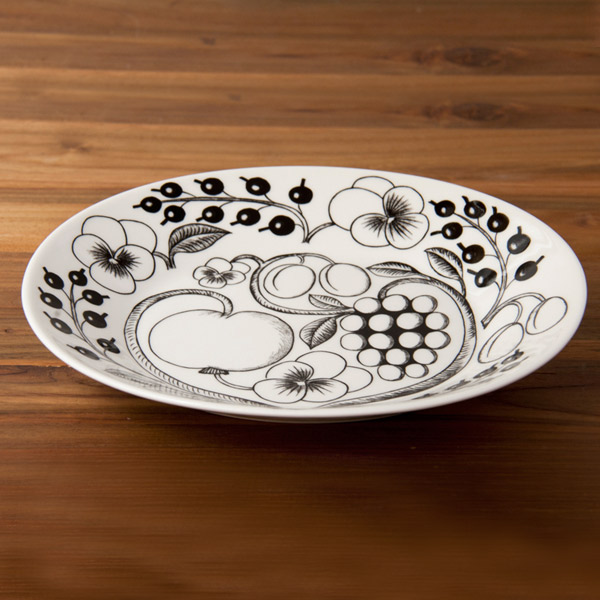 楽天市場】アラビア ブラック パラティッシ オーバルプレート 22×25cm