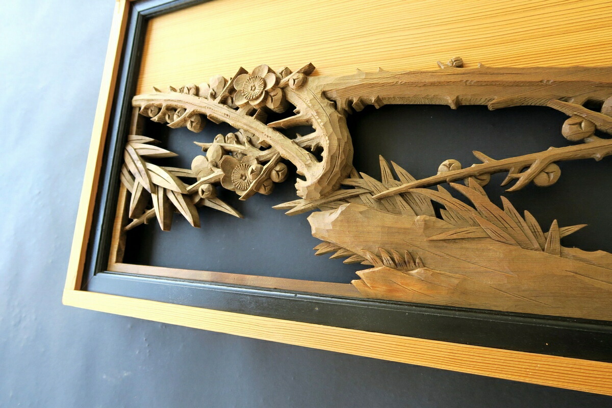 楽天市場】欄間 建具 【1点もの商品】【新品】 高級手彫り欄間2間1