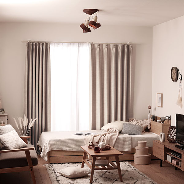 楽天市場】カーテンレール ダブルセット (正面付) 2.1m ブラック A