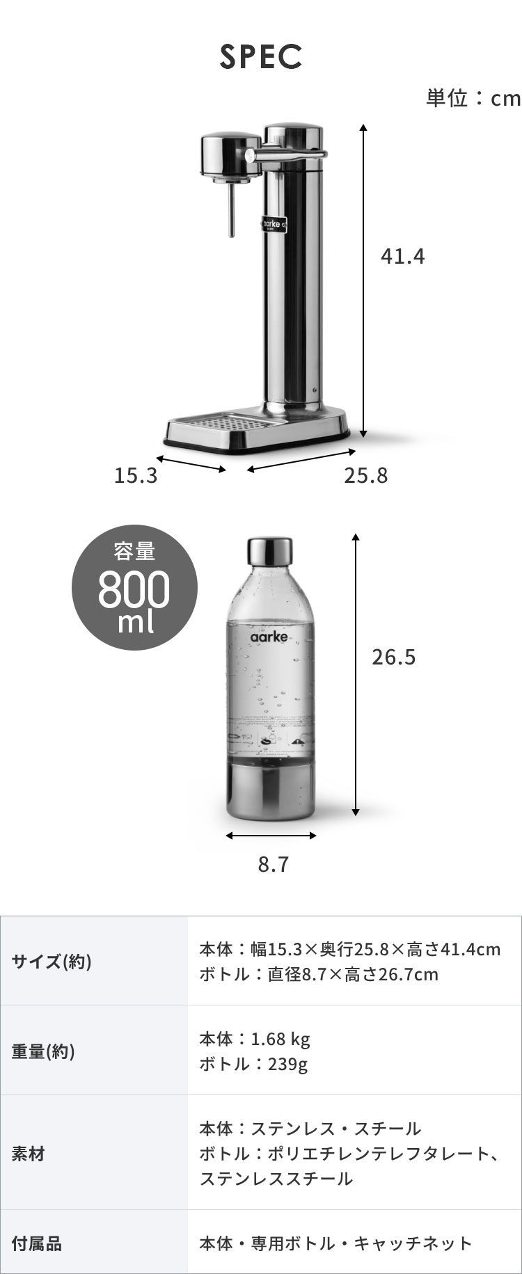 楽天市場】【国内正規品】 aarke アールケ 炭酸 ソーダ メーカー 専用