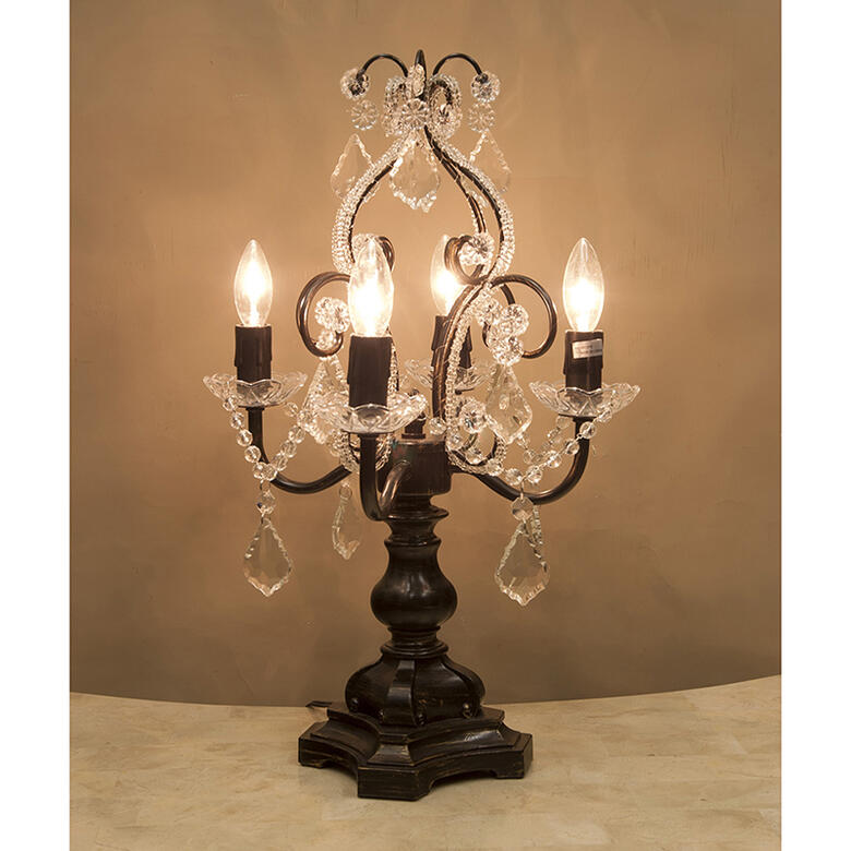 楽天市場】卓上シャンデリアランプ 4灯 3色より選択 アンティーク