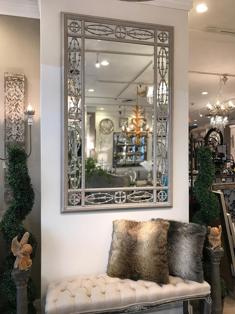 楽天市場】シャビーシック ウォールミラー グレージュアンティーク