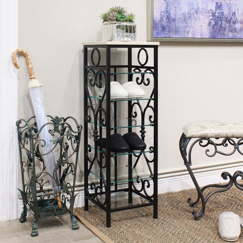 楽天市場】Wrought Iron 天板大理石 アイアン スリッパラックアイアン