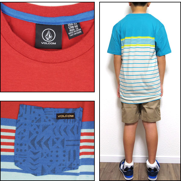 楽天市場】ボルコム キッズ Tシャツ ジュニア VOLCOM SKAPE STRIPE TEE