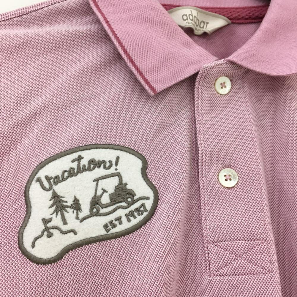 楽天市場】アダバット 半袖ポロシャツ ピンク 織生地 メンズ 48(L