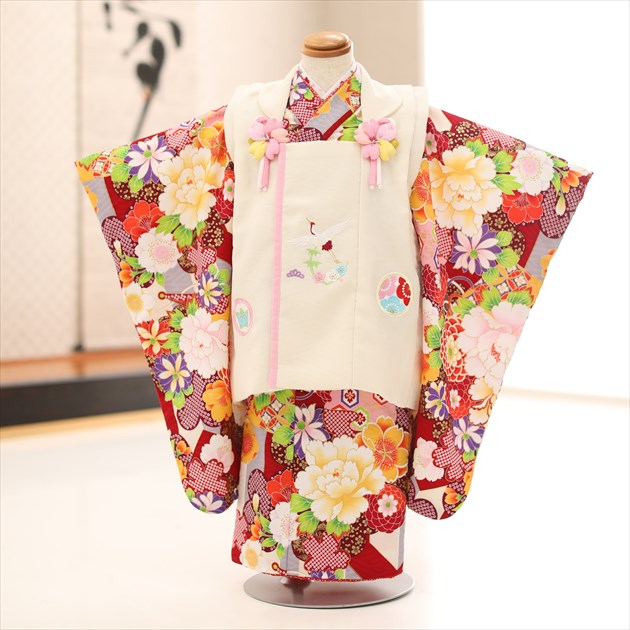 楽天市場】【レンタル】3歳 女の子 着物 七五三レンタル f1463 被布