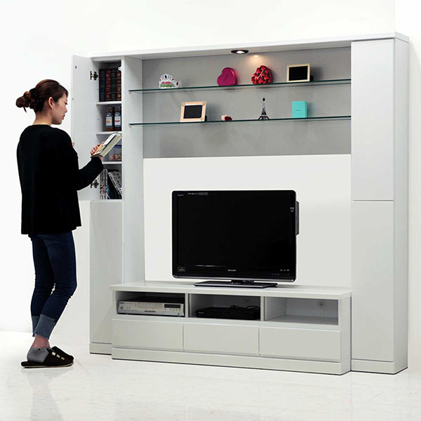 楽天市場】テレビボード ハイタイプ テレビ台 収納 多い 壁面収納 幅