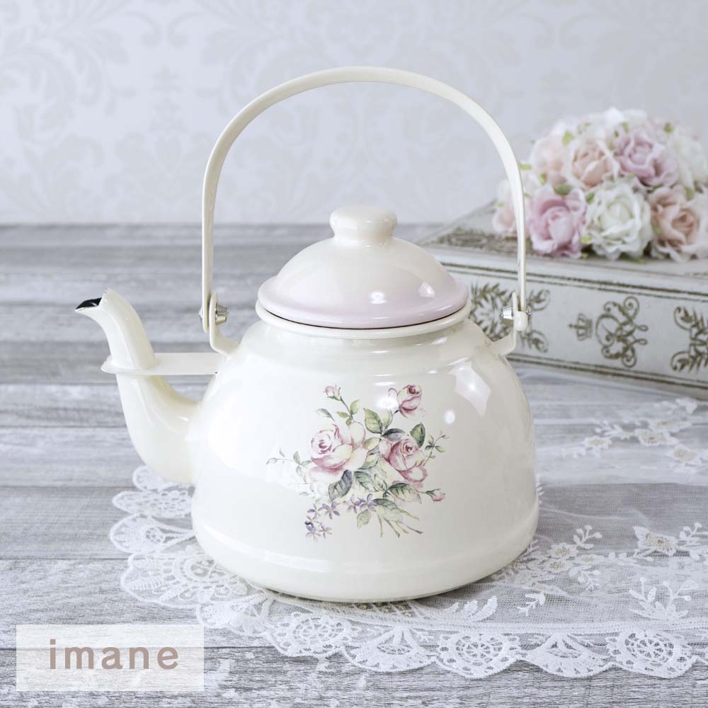 楽天市場】レトロケトル 1.5L ビビアン イマン ホーロー 琺瑯 日本製