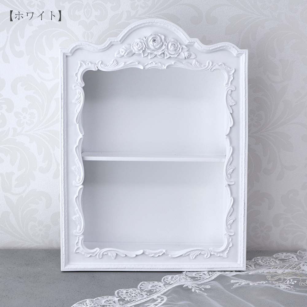 楽天市場】クラシカル ウォールシェルフ シャビー ホワイト グレー