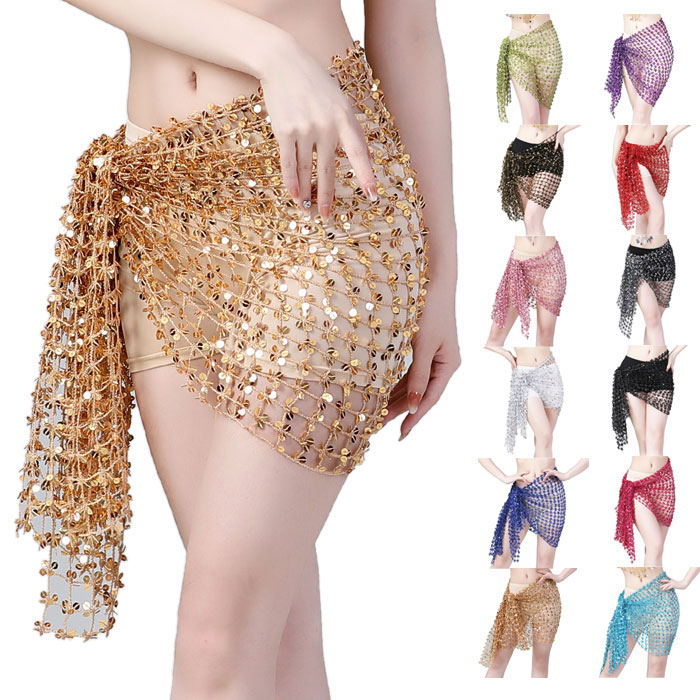 楽天市場】ベリーダンス ヒップスカーフ スパンコール キラキラ ネット