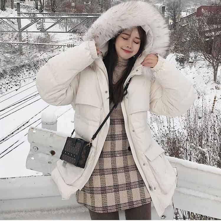 楽天市場】フード付き ダウンジャケット コート (フォックスファー変更