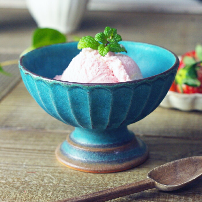 楽天市場】【SALE】デザートカップ シャビーターコイズ 益子焼 カップ