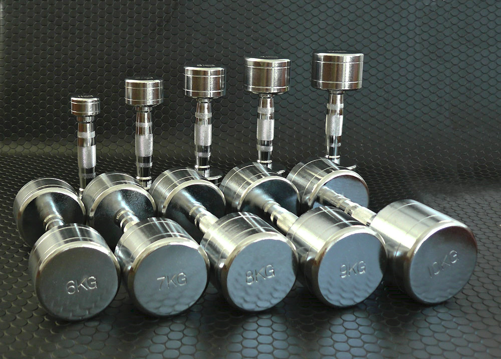 楽天市場】固定式 クローム 10kg 2本セット送料無料 ダンベル 筋トレ