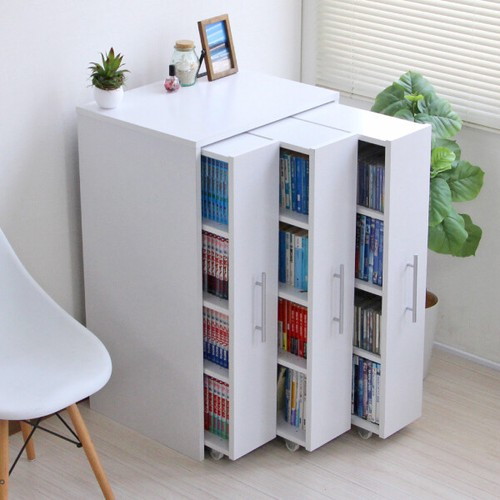 楽天市場】【ランキング1位獲得】3連 スリムラック ロータイプ 本棚