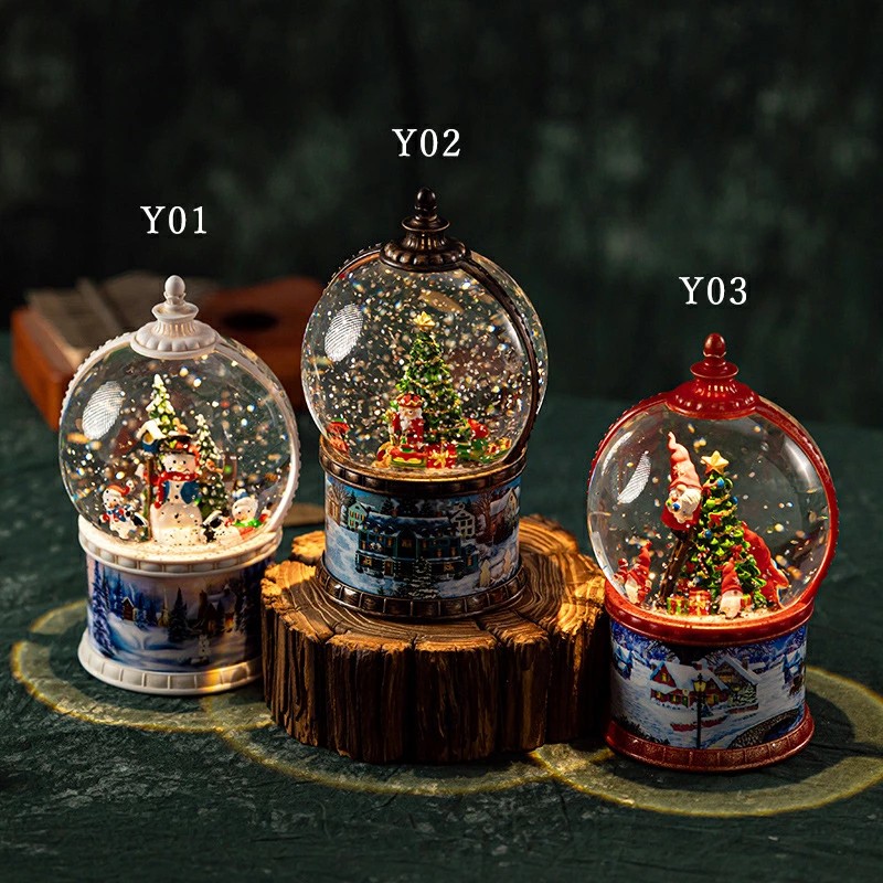 楽天市場】【最大P10】スノードーム クリスマス オルゴール 高級 led