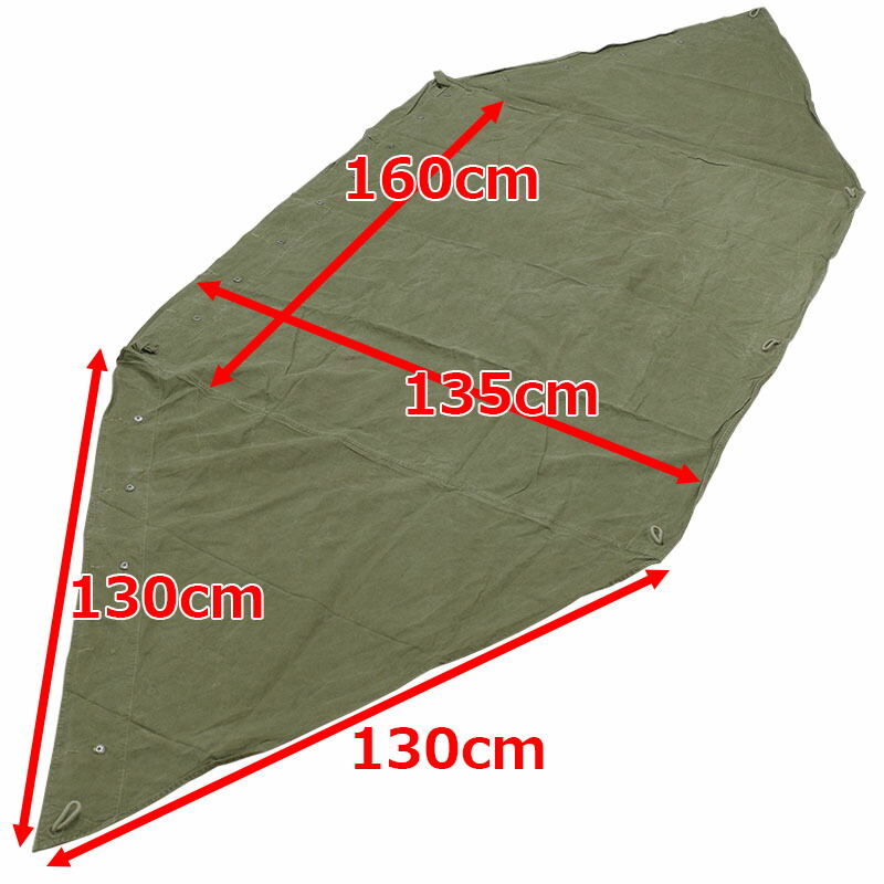 楽天市場】オランダ軍 シェルターハーフ テントシート オリーブ USED