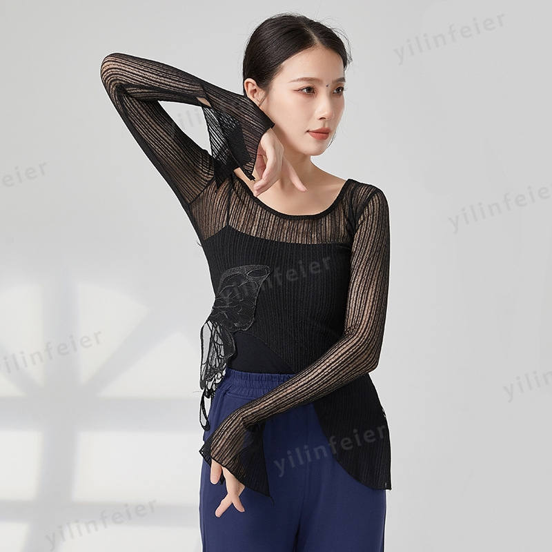 楽天市場】ダンス 練習着レッスン着 蝶々 バレエ トップス シアー