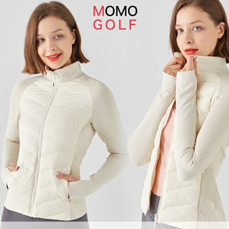 楽天市場】レディース ゴルフウエア 伸縮 ニットジャケットダウン