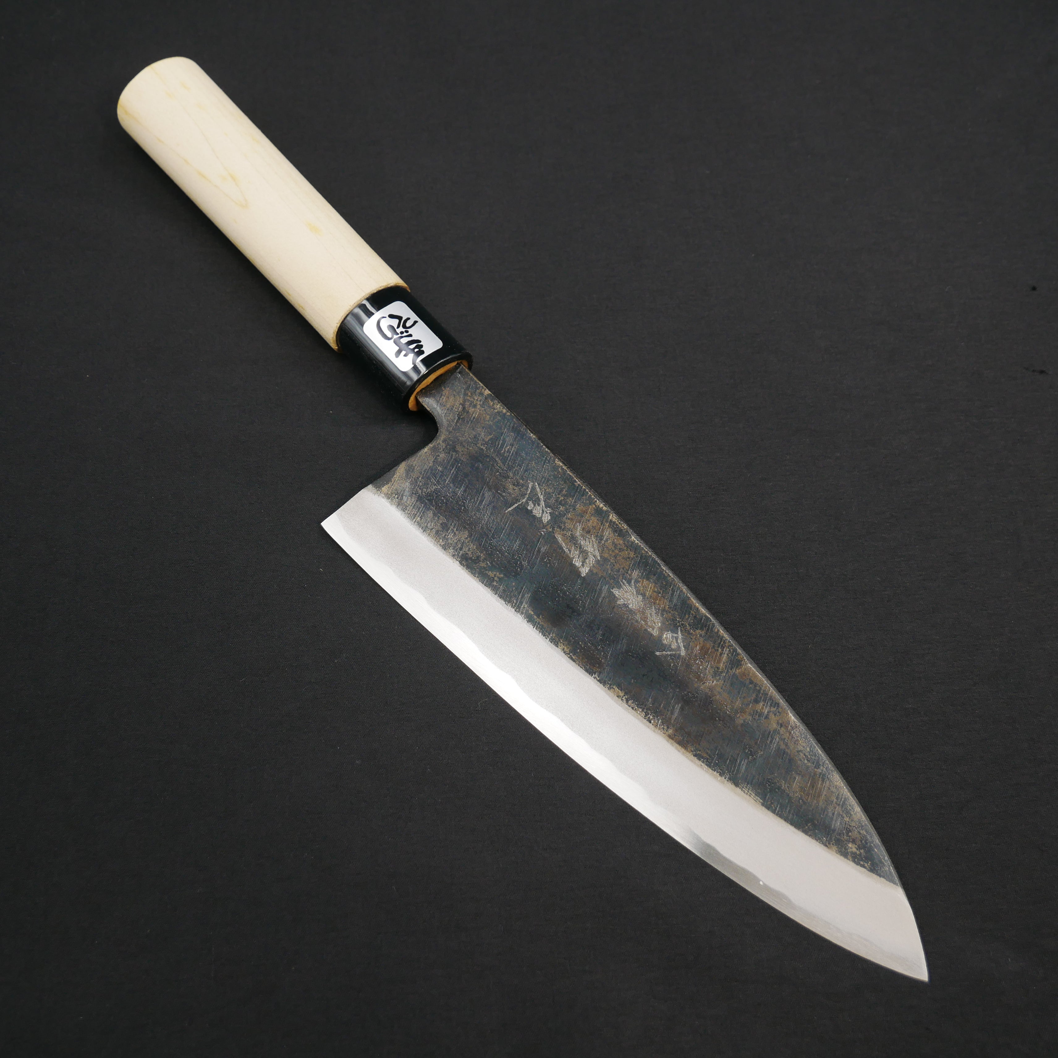 白二鋼 黒打 鮭切 朴柄 – つば屋庖丁店