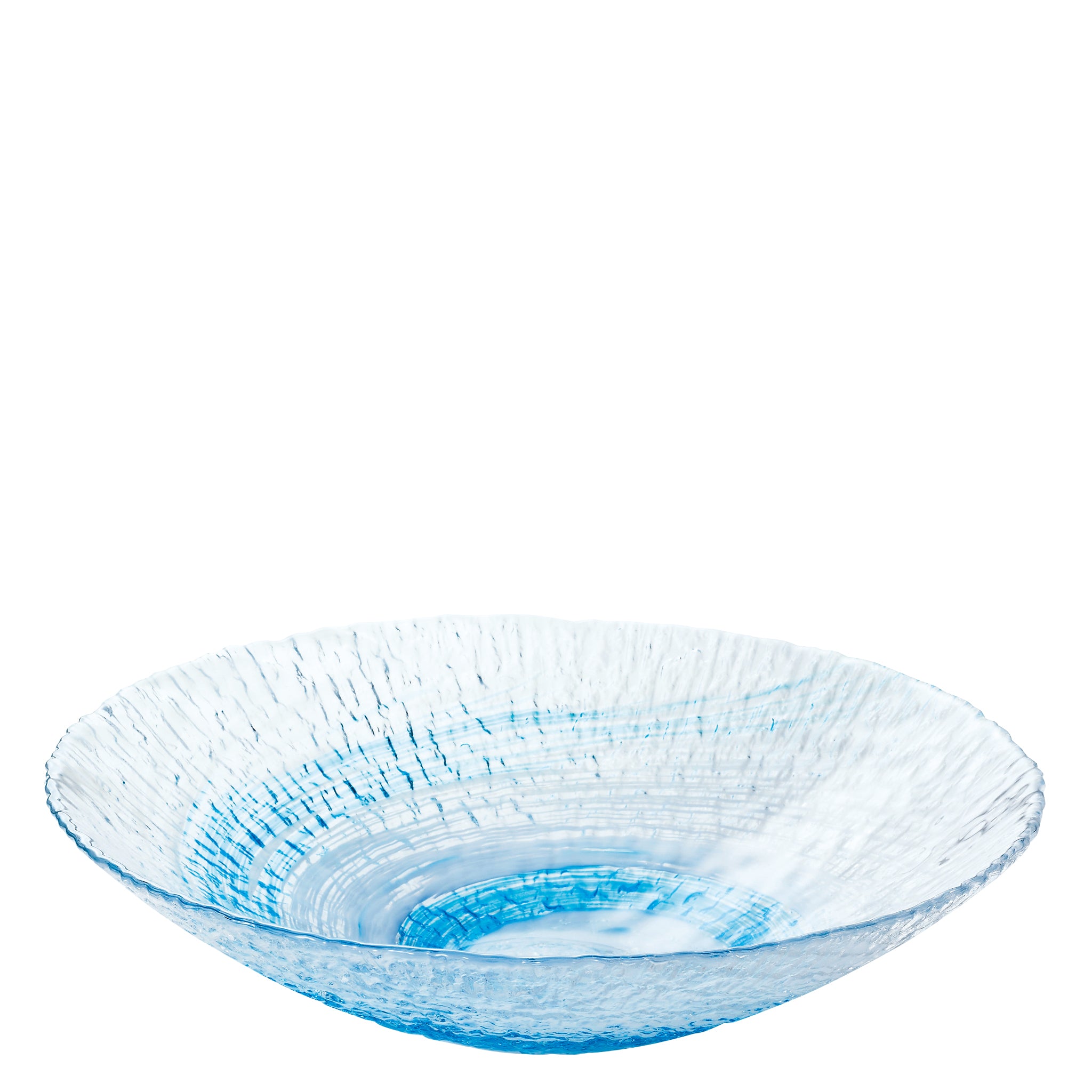 津軽びいどろ 水盤 花器 渦シモ | おしゃれなガラスの水盤 花器