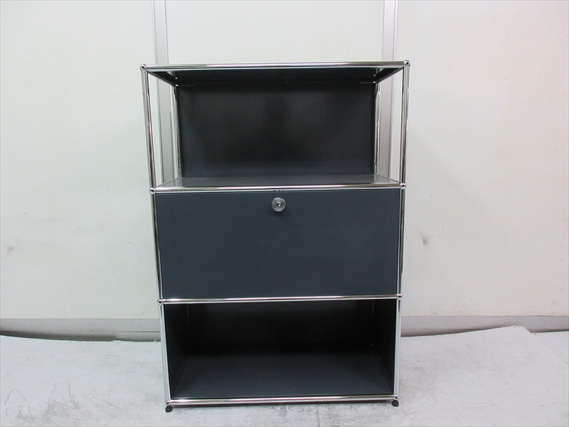 USMハラーシステム 1列3段 オープンシェルフ 上段バックパネル・中段