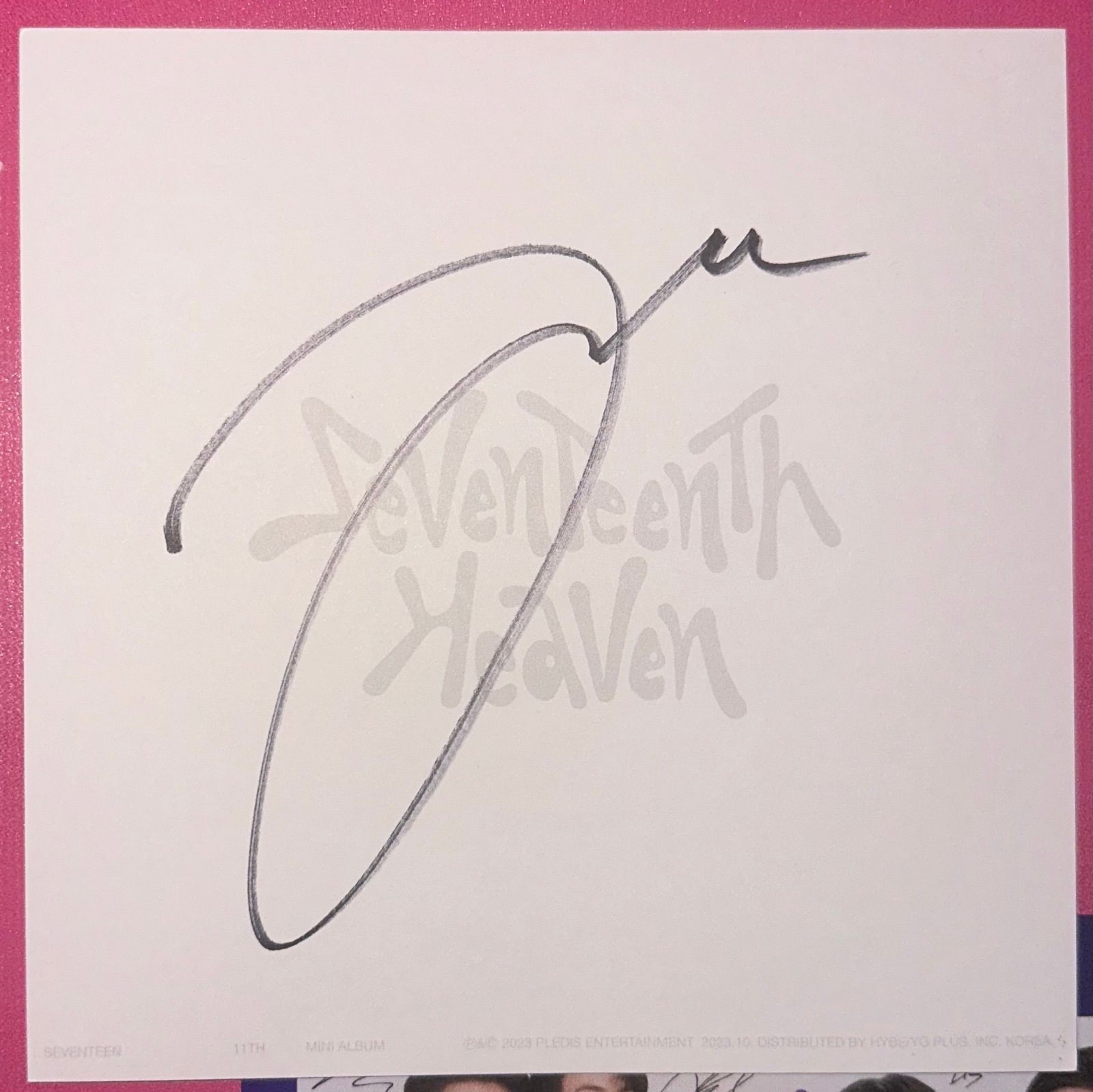 Seventeen's Woozi Signature Like new | Mercari
