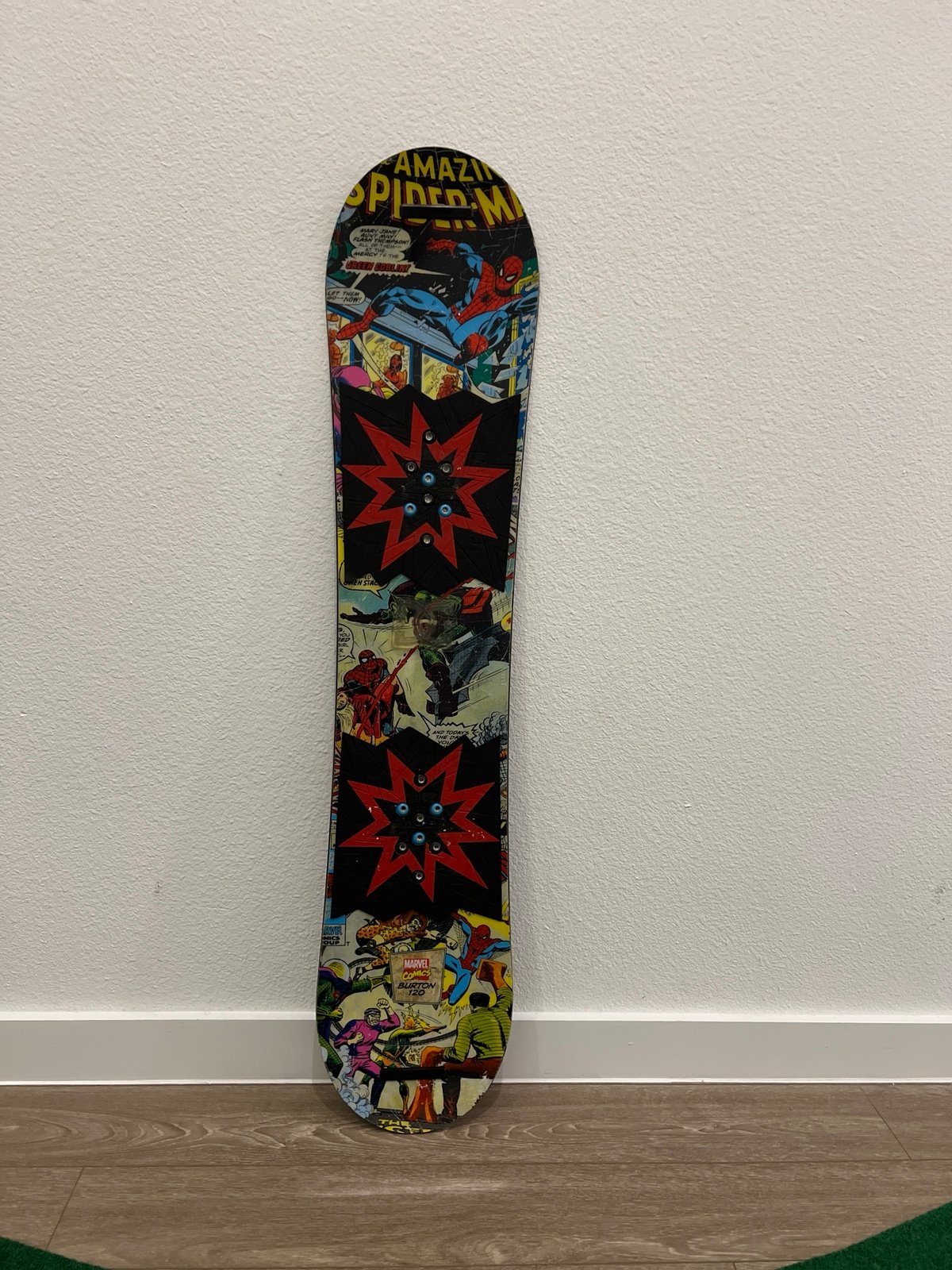 Burton Marvel comics snowboard 120 | Mercari