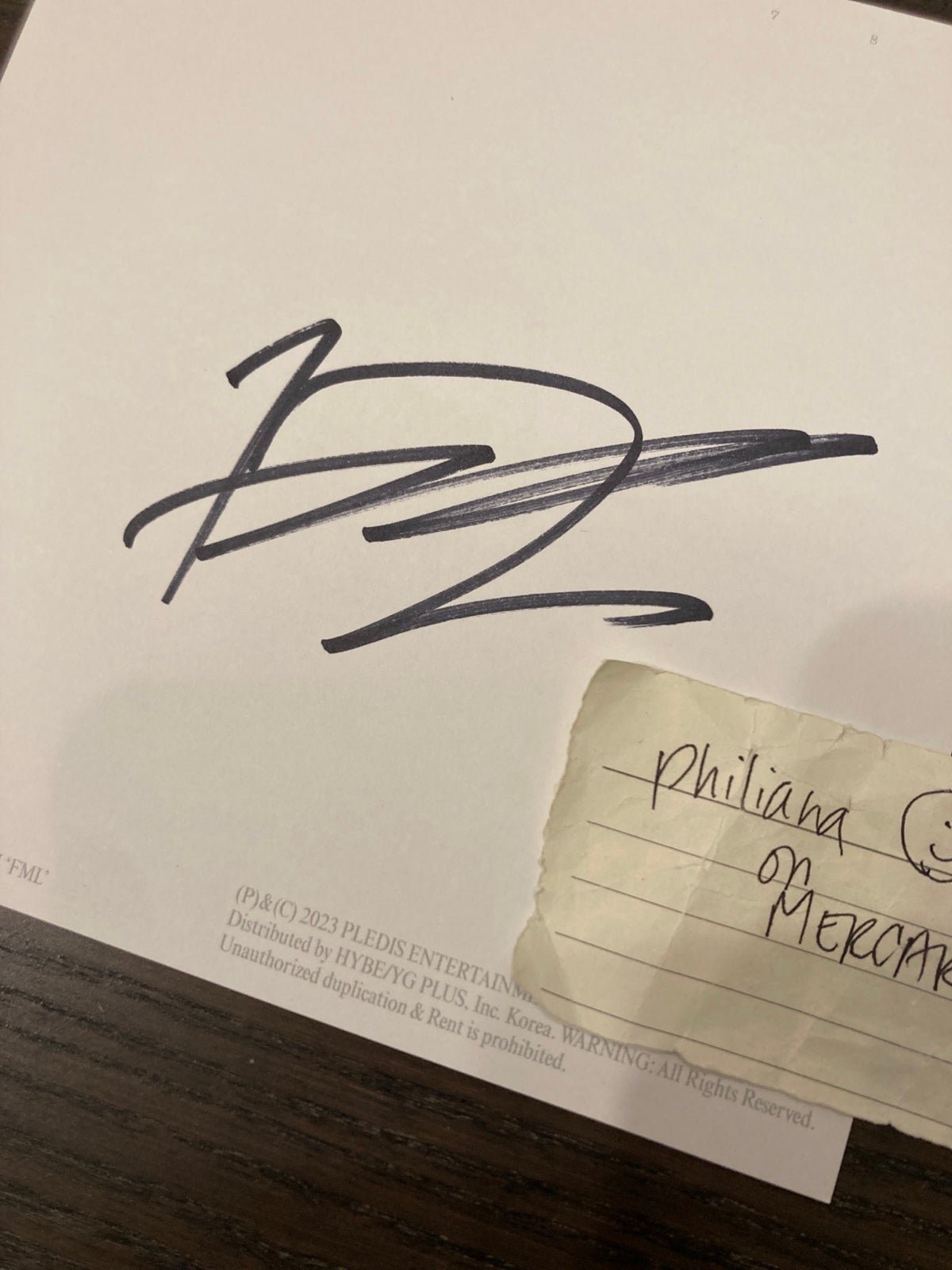 SEVENTEEN DINO SIGNED FML POSTCARD New | Mercari