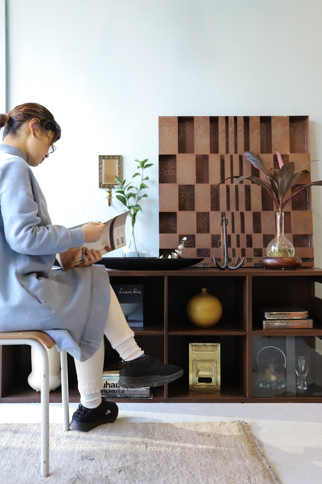 カリモク ヴィンテージ 収納ラック/棚 古道具 ジャパニーズモダン