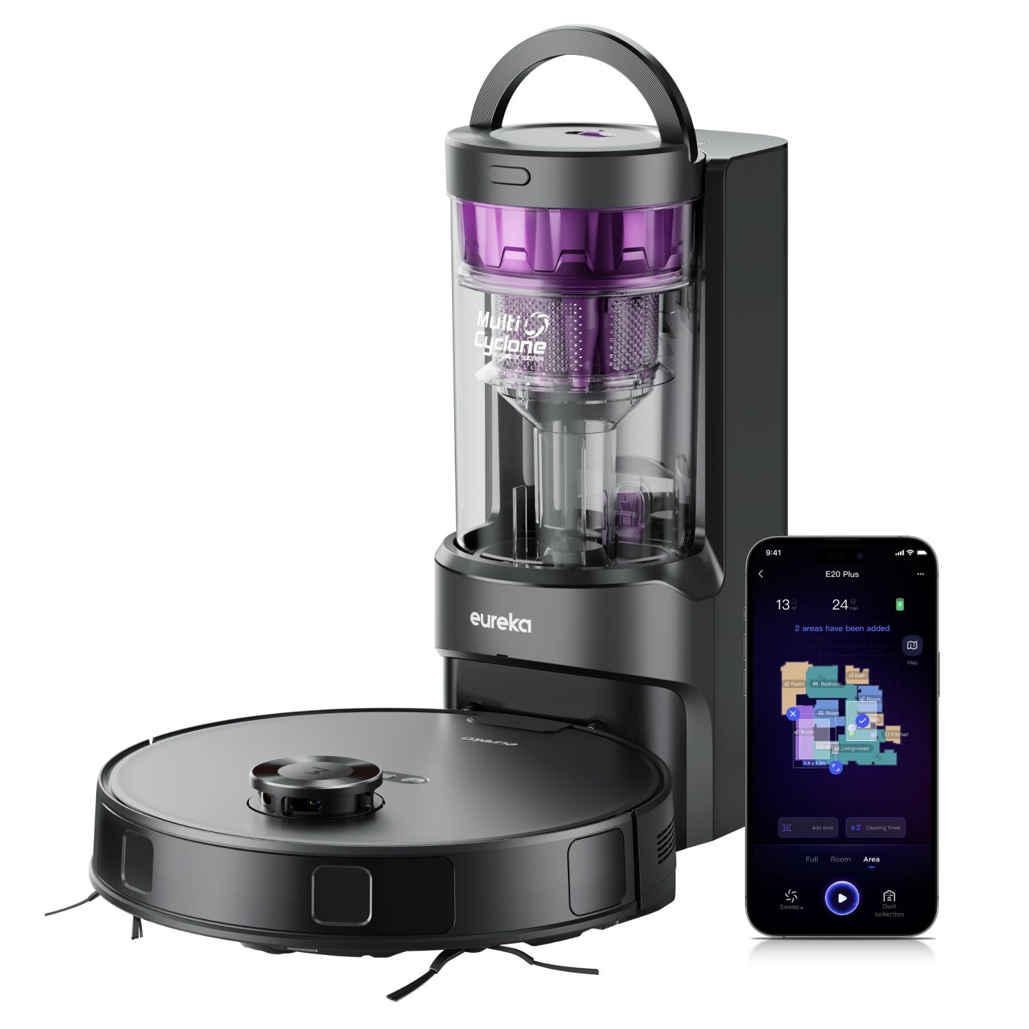 Eureka E20 Plus Robot Vacuum - 8000 Pa Suction Power - Eureka US