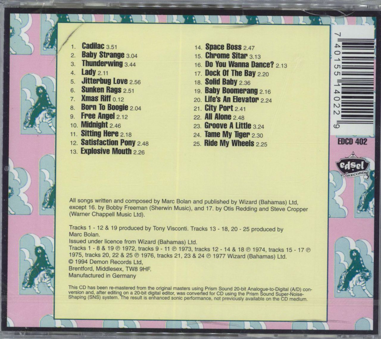 T-Rex / Tyrannosaurus Rex Great Hits 1972-1977: The A-Sides UK CD