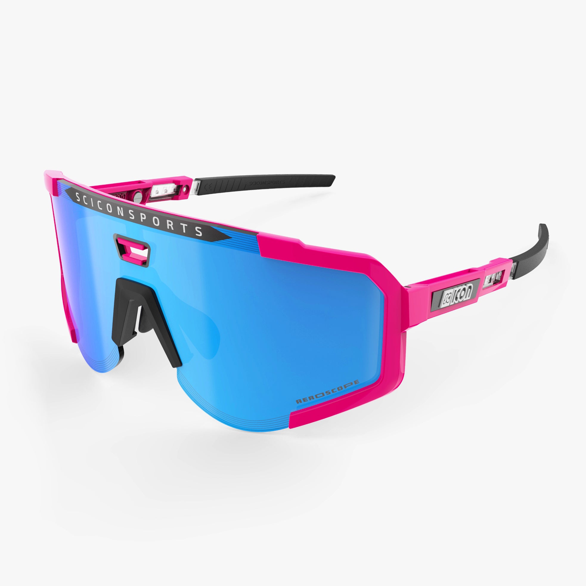 Pink Fluo/Multimirror Blue Aeroscope Sport Sunglasses