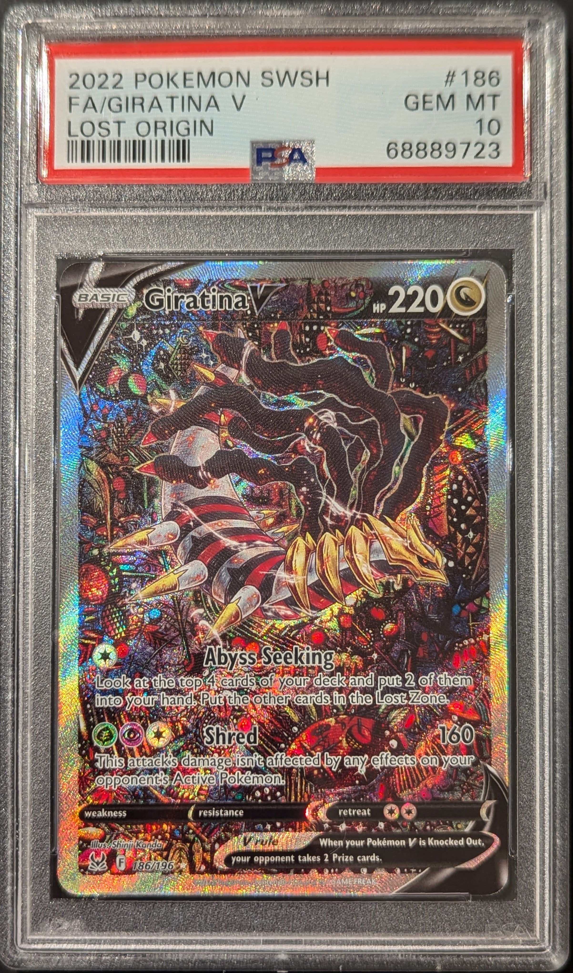 Pokemon TCG Graded Card: 2022 Giratina V English #186 PSA 10
