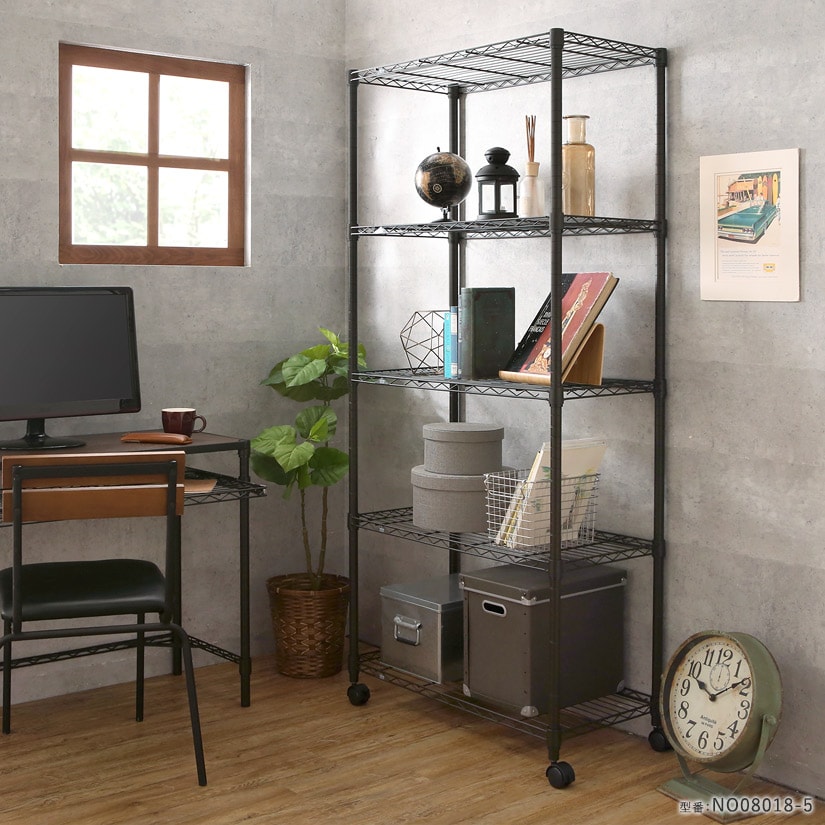 ルミナスノワールフリーラック5段80W | ルミナス・エレクター専門