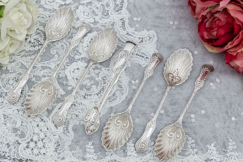 アンティークシルバー、純銀製（925）1893年 マッピン＆ウェッブシェル