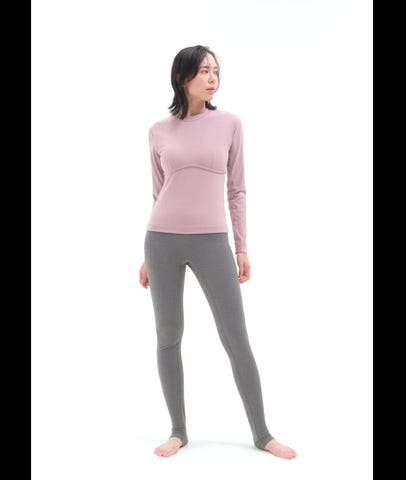 SUKALA】カップ付きフィットロングスリーブ(S・Mサイズ グレー