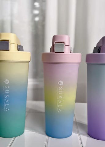 SUKALA】グラデーションシアーボトル(パープルグラデ): ヨガグッズLAVA