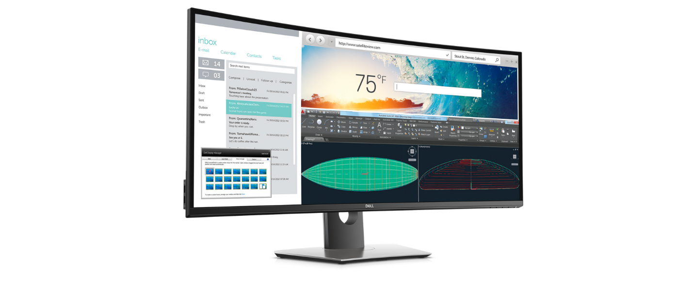 The Dell U3818DW Monitor with Built-in KVM Switch