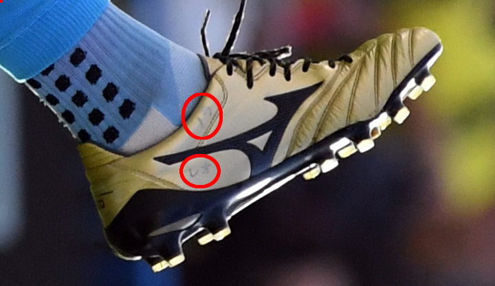 F・トーレスが履いたMizuno製のスパイクに「日本語」を発見！（Qoly）